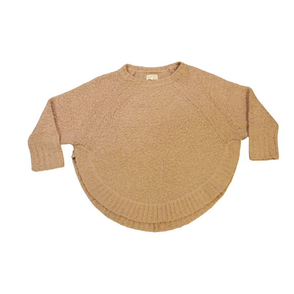 Lou & Grey round hem blush pink boucle sweater - Picture 1 of 4
